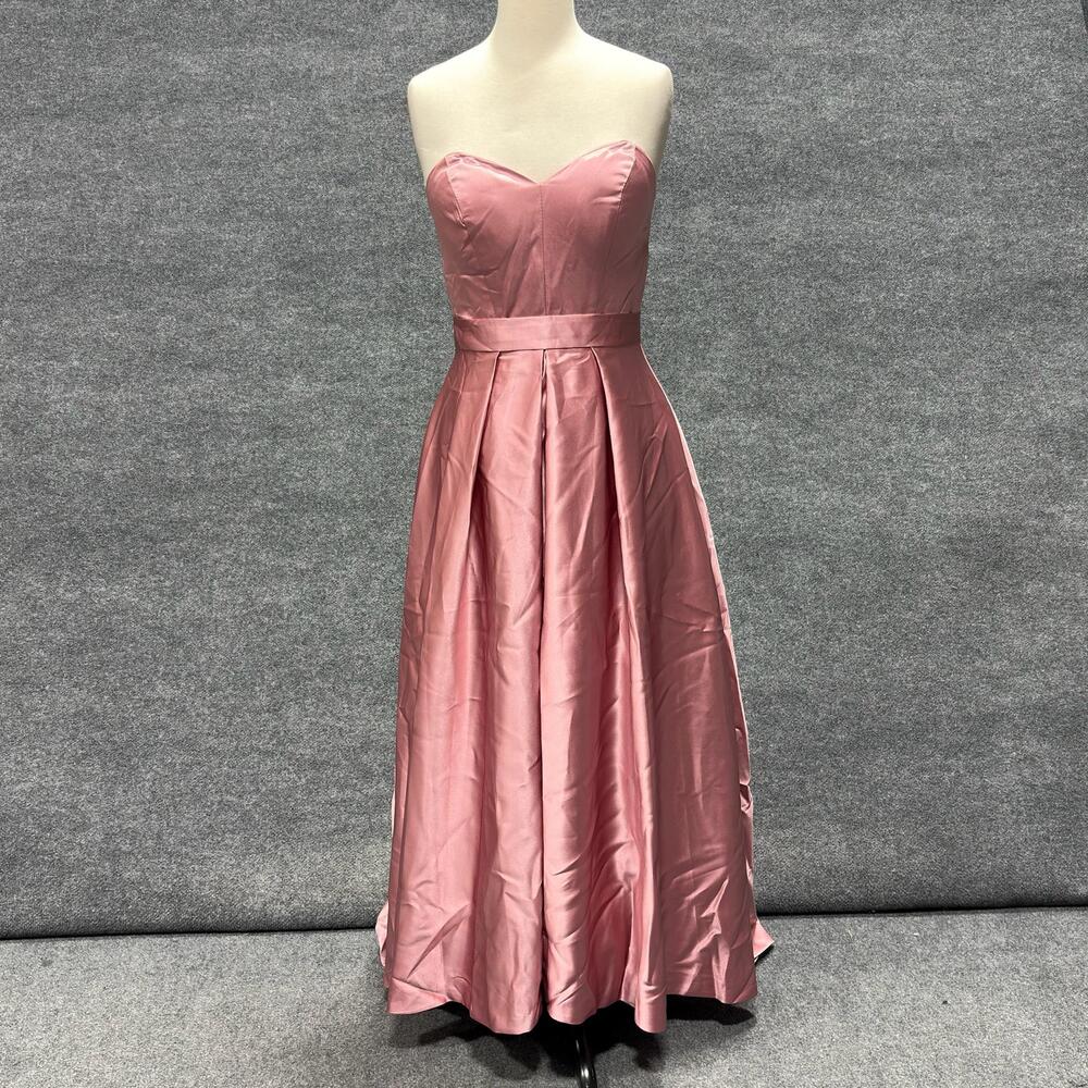 Gown Gallery Dress Womens 4 Pink Strapless Hi Low Ball Gown Prom Bridesmaid